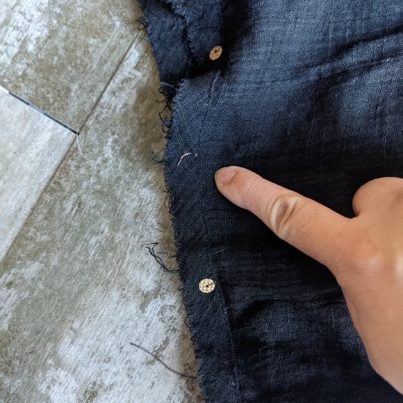 NWOT FREE PEOPLE Sequins Boho Wrap Oversized Blouse - Picture 6 of 6